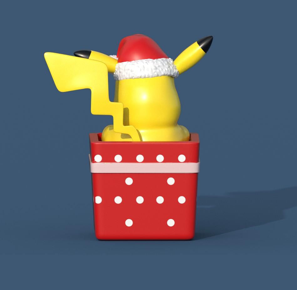 Christmas Present Pikachu 3d model