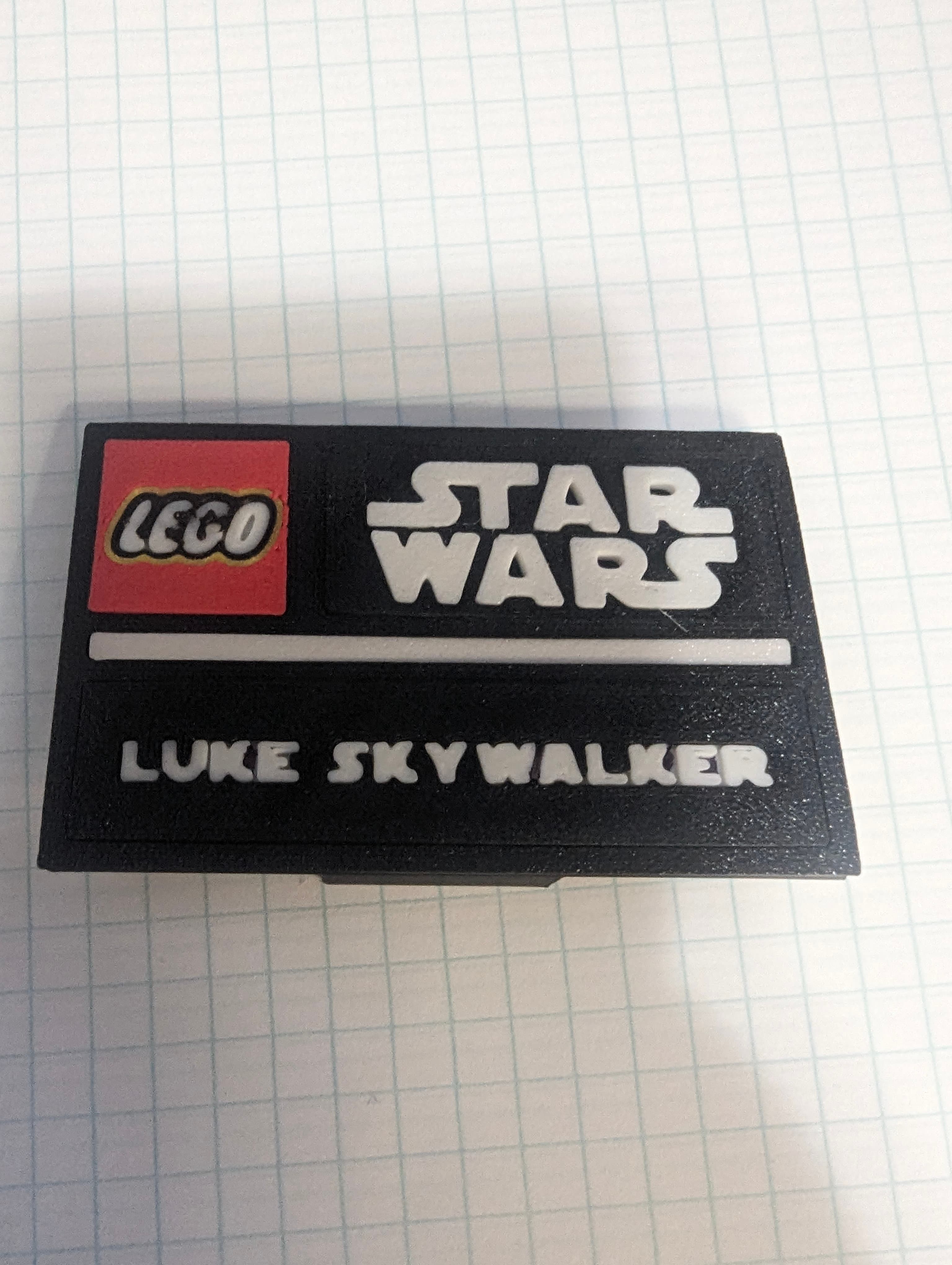 Luke Skywalker Complete Nameplate Assembly 3d model