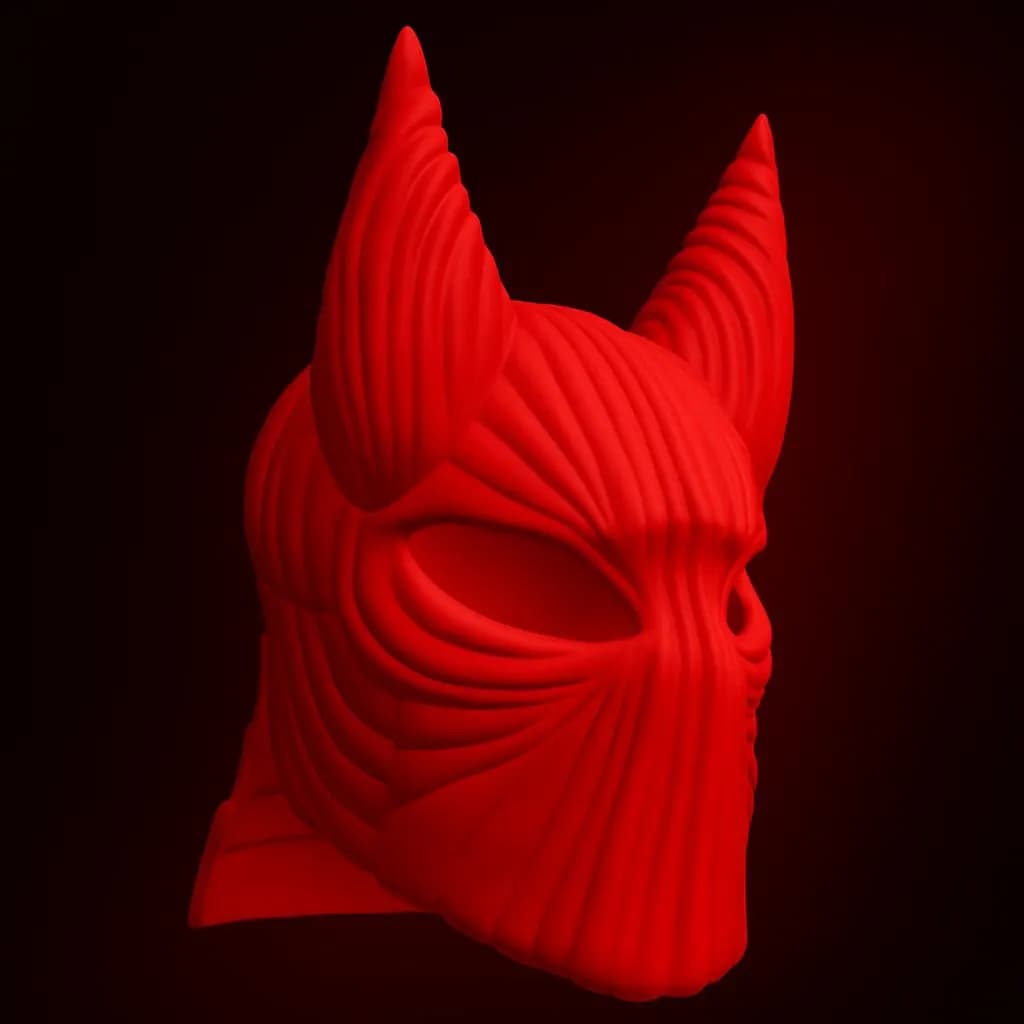 Red Dracula Mask Stl File | Red Dracula Mask Digital File 3d model