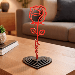 VALENTINES ROSES / GIFT FOR VALENTINES DAY / STANDING VALENTINES ROSE 3d model