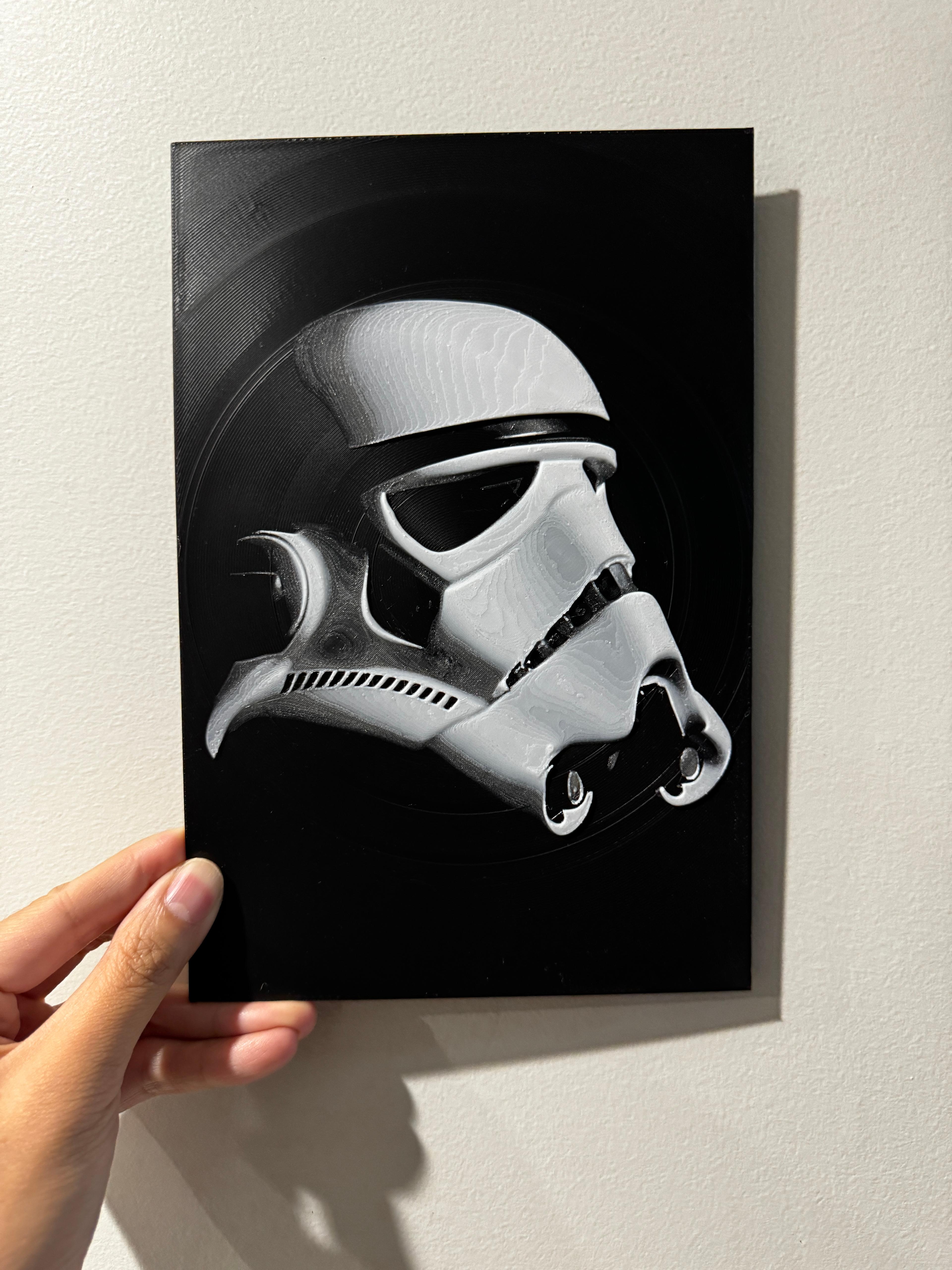 Stormtrooper Helmet - HueForge Print 3d model