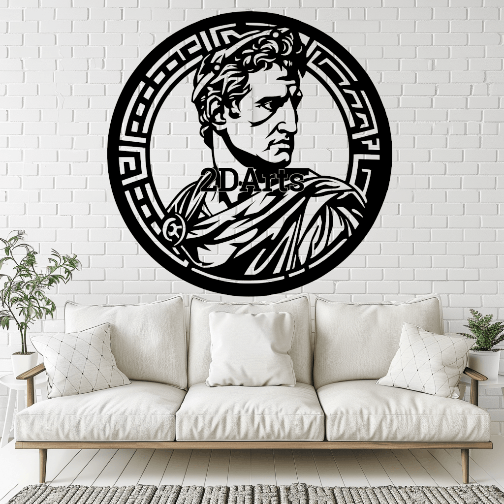 Caesar 2D Wall Art/Window Art - Digital STL & SVG File for 3D Printing or Laser Cutting 3d model