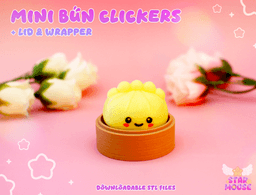 Mini Bun Clickers + Stickers 3d model