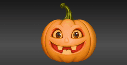 Stylized Cartoon Jack-O’-Lantern 3D Model | Cute Halloween Pumpkin Face 3d model