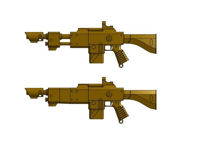 Kantrael MG XII Infantry Lasgun Warhammer 40k Darktide 3d model