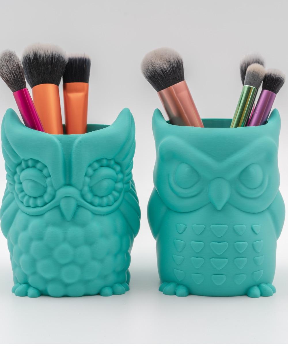 Grumpy Owl Planter and Owl Pencil Pot 3d model