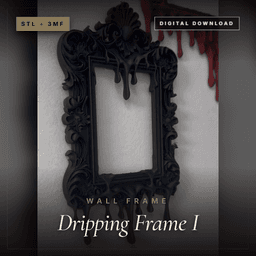 Dripping Frame Victorian Gothic Wall Decor Dark Academia Gothic Picture Frame 3d model