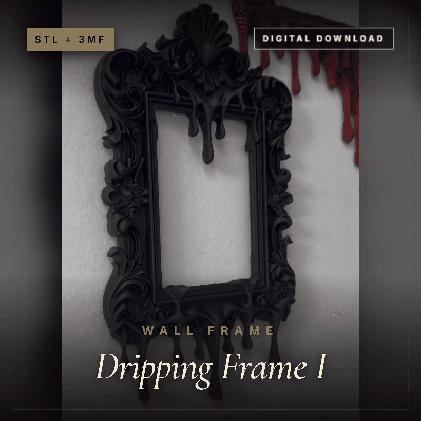 Dripping Frame Victorian Gothic Wall Decor Dark Academia Gothic Picture Frame 3d model