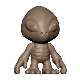 Cute Cryptid Dover Demon STL Kawaii Cryptid Figure for 3D Printing 3d model