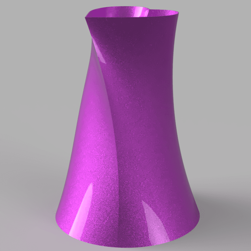 Twisted Heart Vase for Valentines 3d model