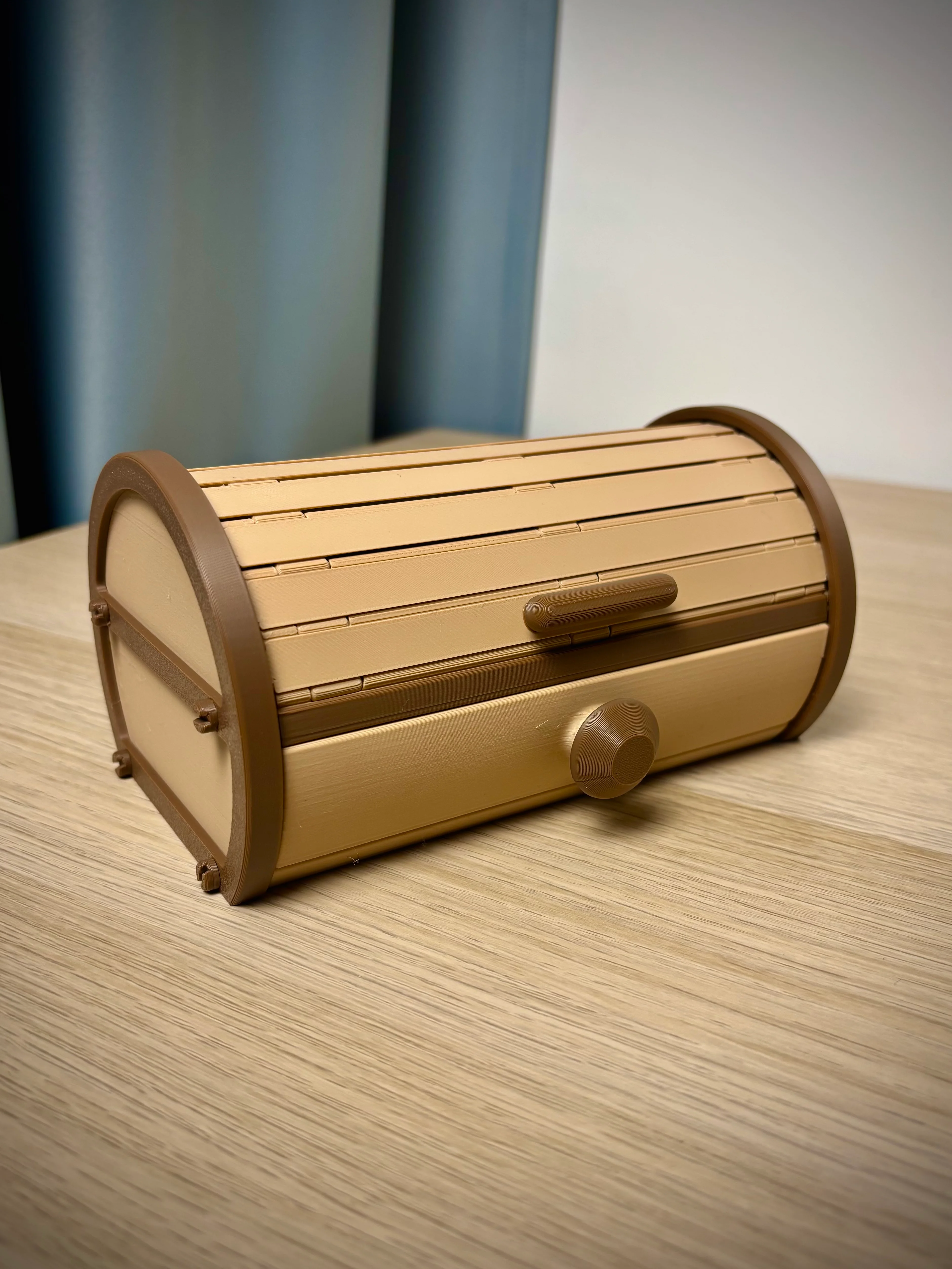 Cylinder Tambour Box | Roll top Storage | Organizer 3d model