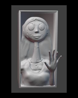 Sally Saying Hello - Nightmare Before Christmas Book Nook Halloween Special 3d model