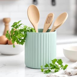 Ribbed Kitchen Utensil Holder, Utensil Caddy 3d model