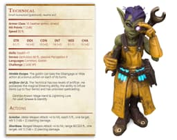 Technical - Goblin Artificer - Goblin Potion Brewer - PRESUPPORTED - 32mm Scale 3d model