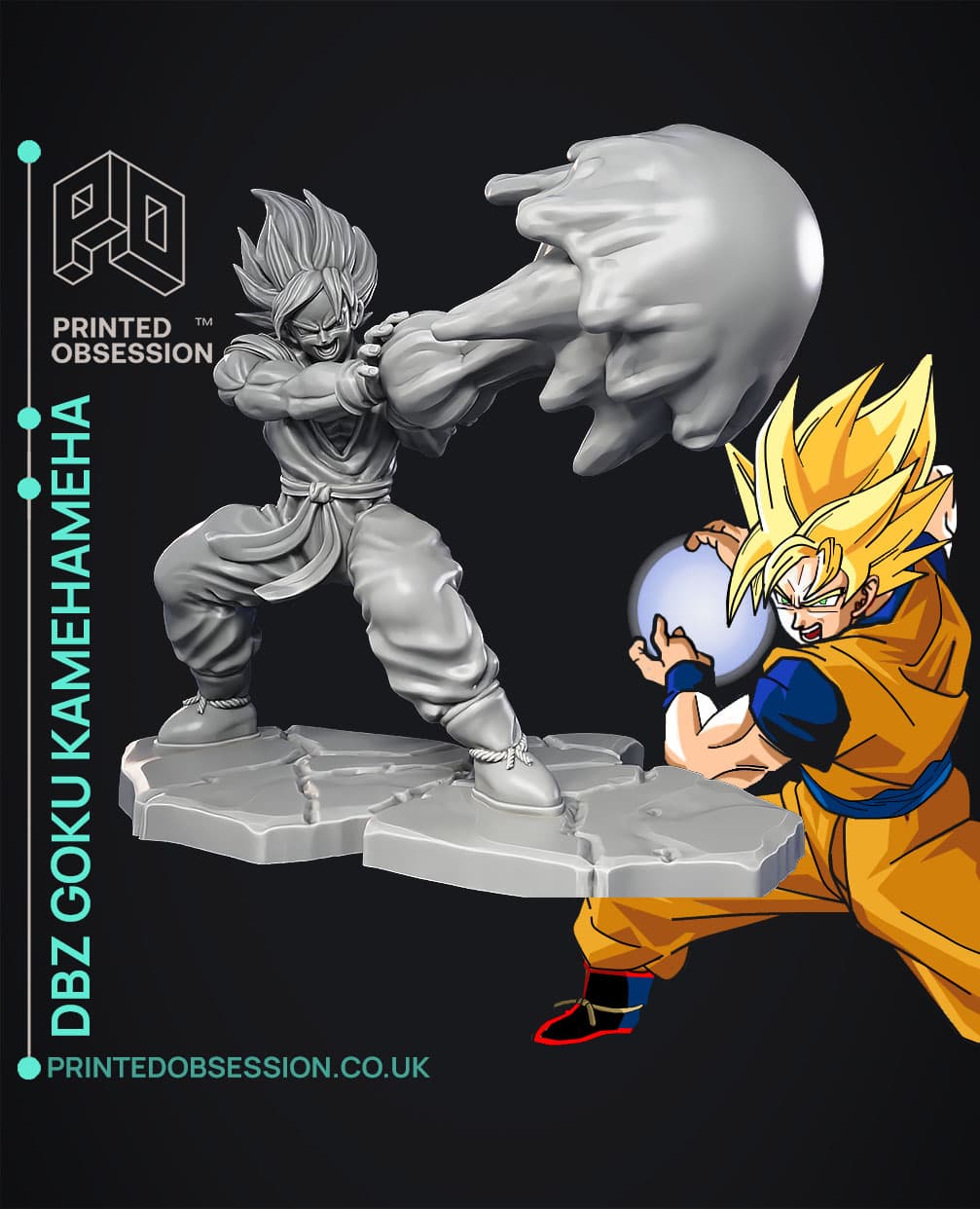 Goku kamehameha - Dragon Ball Z - Fan Art 3d model