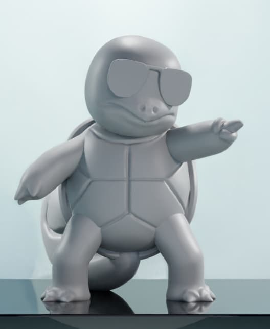 Cool Guy Squirtle 3d model