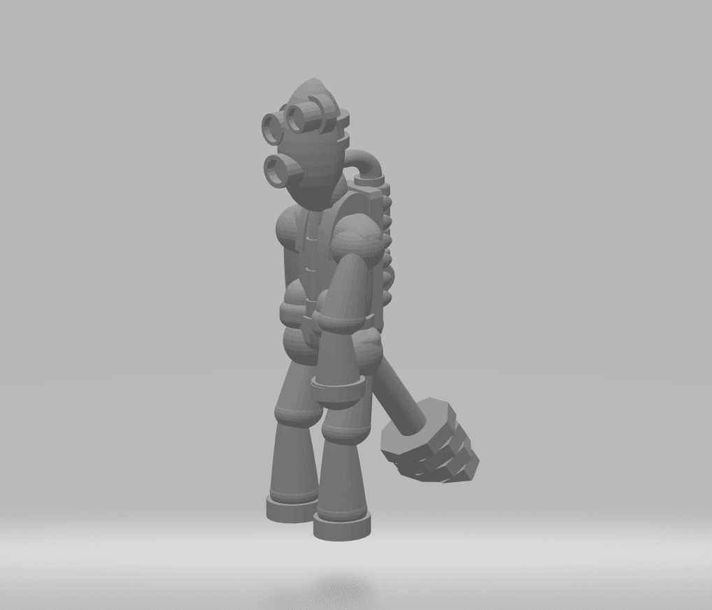 FHW: Weird Trooper with club 3d model