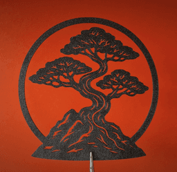 Elegant Bonsai Tree 2D Wall Art 3d model