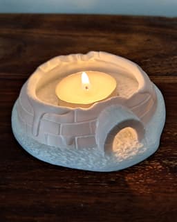 Igloo Tealight Candle Holder 3d model
