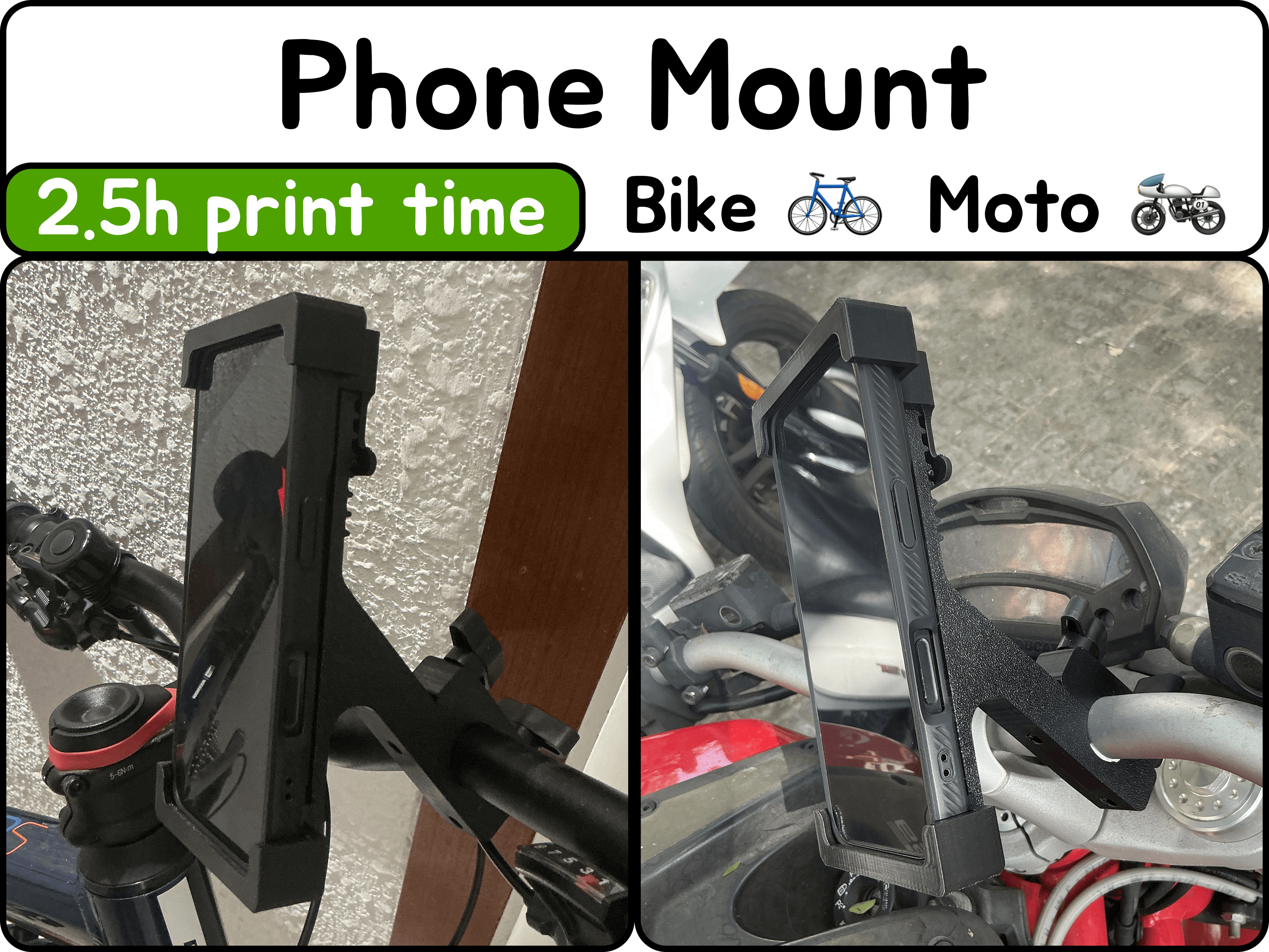 qRig B3 - Motorcycle & Bike Phone Mount Holder 3d model