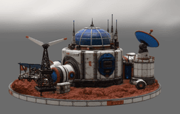 Mars Colony Command Base STL File for 3D Print 3d model