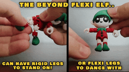 Beyond Flexi Elf - Fully Articulated Lockable Figure, Keychain & Cable-Holder - No Supports 3D Print 3d model