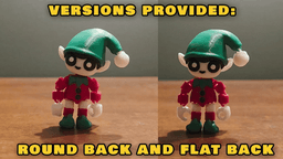 Beyond Flexi Elf - Fully Articulated Lockable Figure, Keychain & Cable-Holder - No Supports 3D Print 3d model