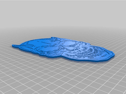 skull logo with horns 3d model