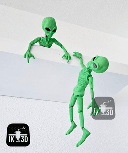 Flexi Alien / Print in Place / Multiparts & Multicolor 3d model