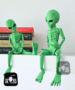 Flexi Alien / Print in Place / Multiparts & Multicolor 3d model