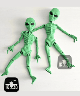 Flexi Alien / Print in Place / Multiparts & Multicolor 3d model