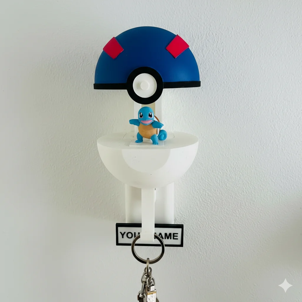 Squirtle Key Wall Mounted 3d model