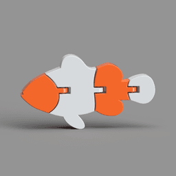 Articulated Clown Fish 3d model