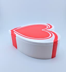 Dual Color Heart Box (Traditional Lid) 3d model