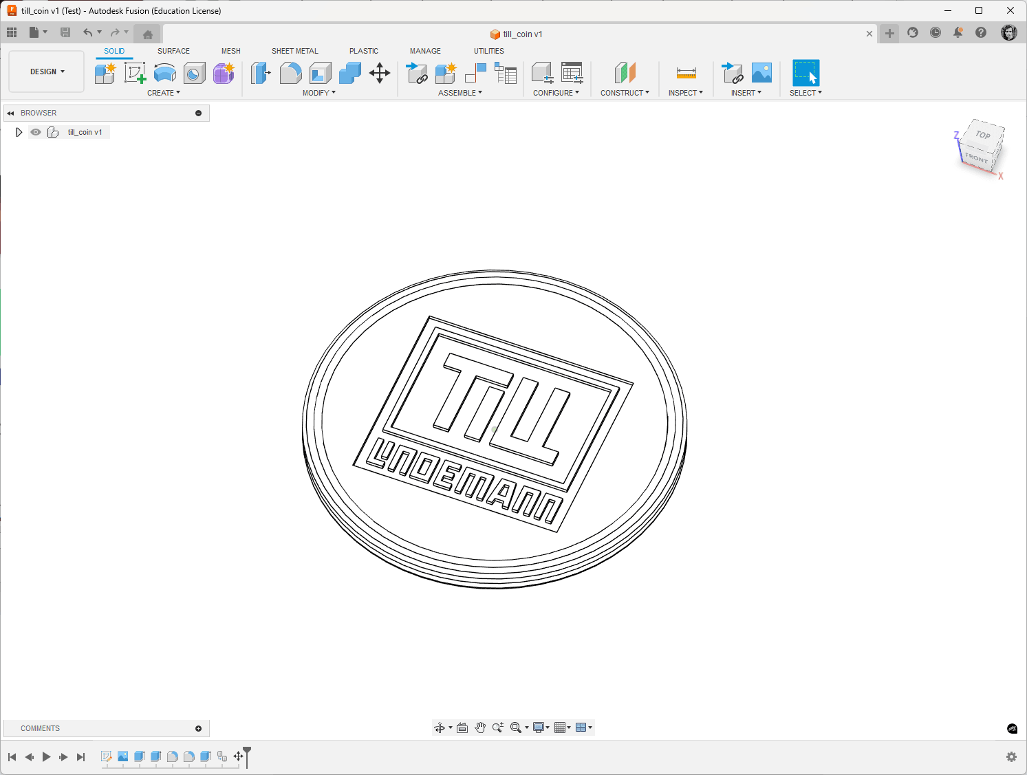 Till coin 3d model
