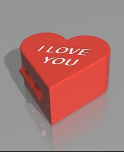 Heart Box Print in place 3d model