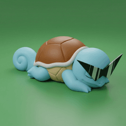 The Squirtle Sleeping Desk Series: #4 3d model