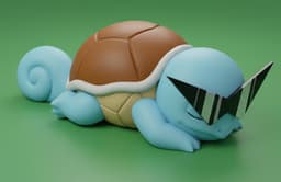 The Squirtle Sleeping Desk Series: #4 3d model