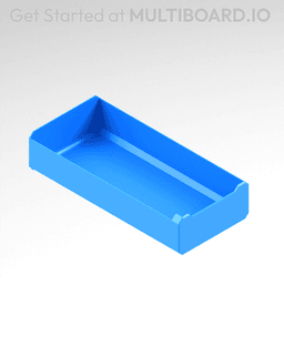 2x1x4 LU - Labelled - MultiBin Simple Drawer 3d model