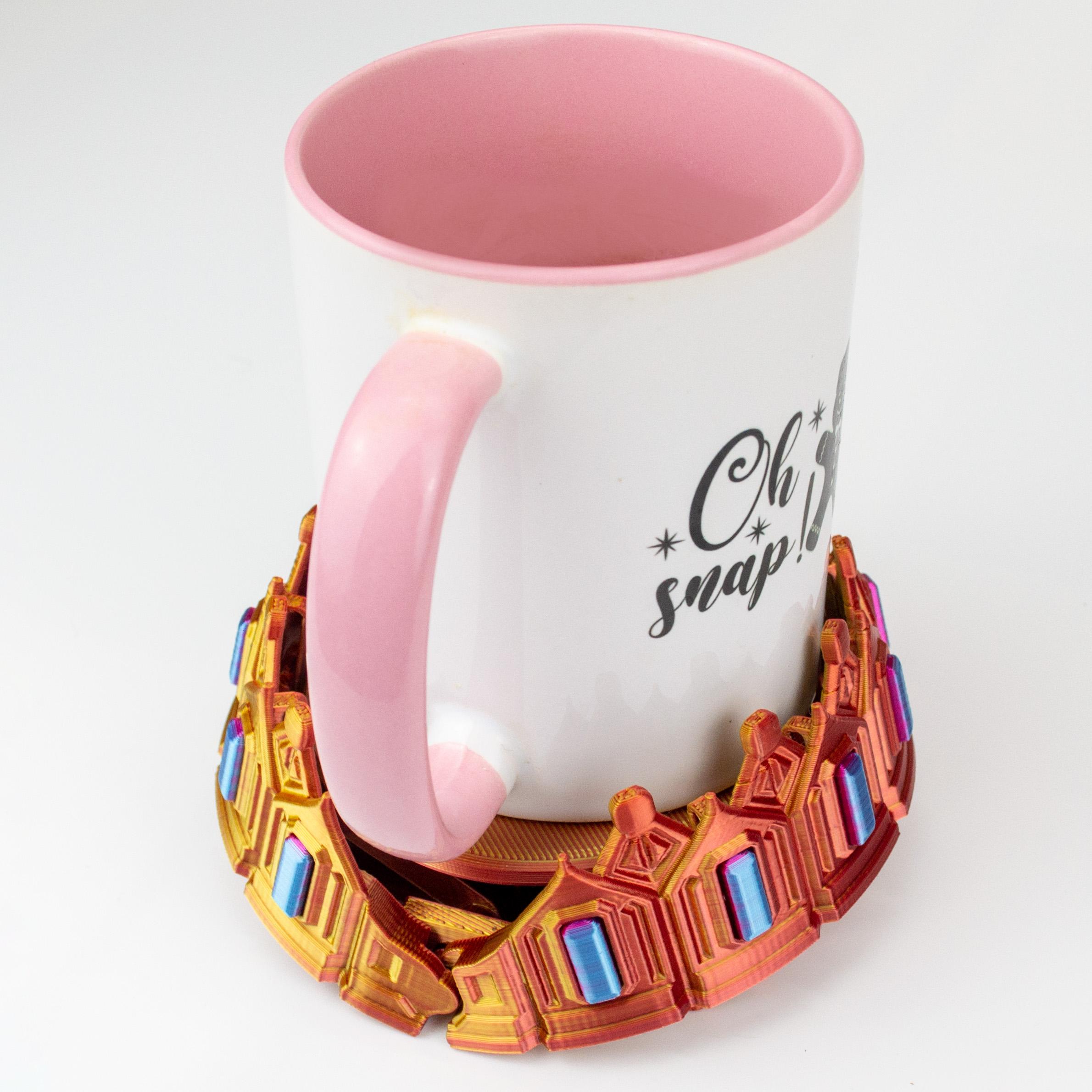Mug Crown: Self-Adjusting Coaster 3d model