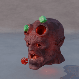 Hellboy Portrait Dice Tower 3d model