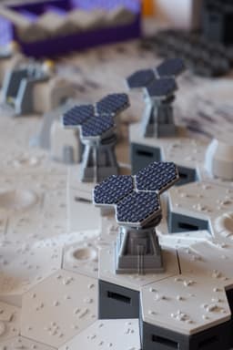 FDMecha Hex Terrain - Lunar Landscape Full Set 3d model