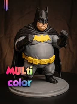 Chubby Batman 3MF | Multi-Color | FDM 3d model