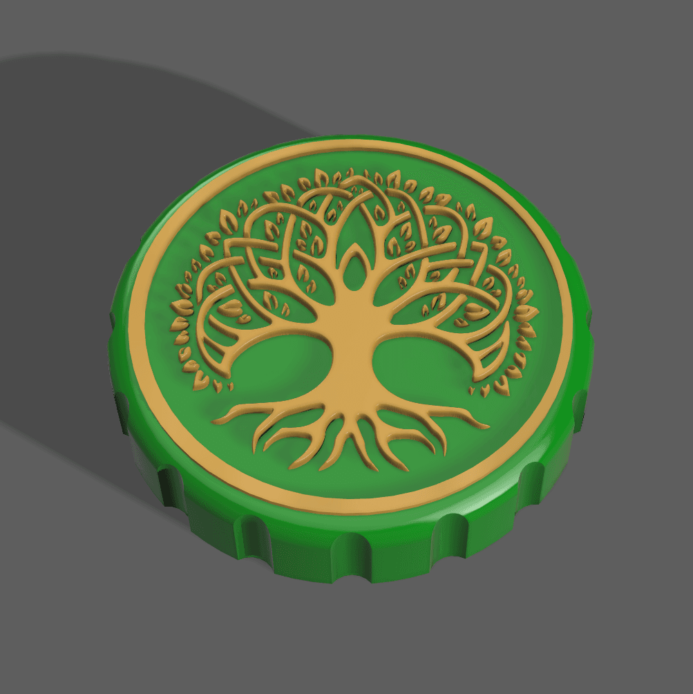 Celtic Tree - Stash Jar Lid 3d model