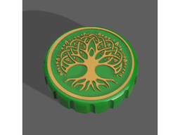 Celtic Tree - Stash Jar Lid 3d model