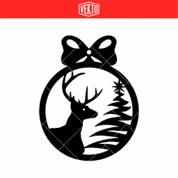 Reindeer Holiday Ornament STL 3d model