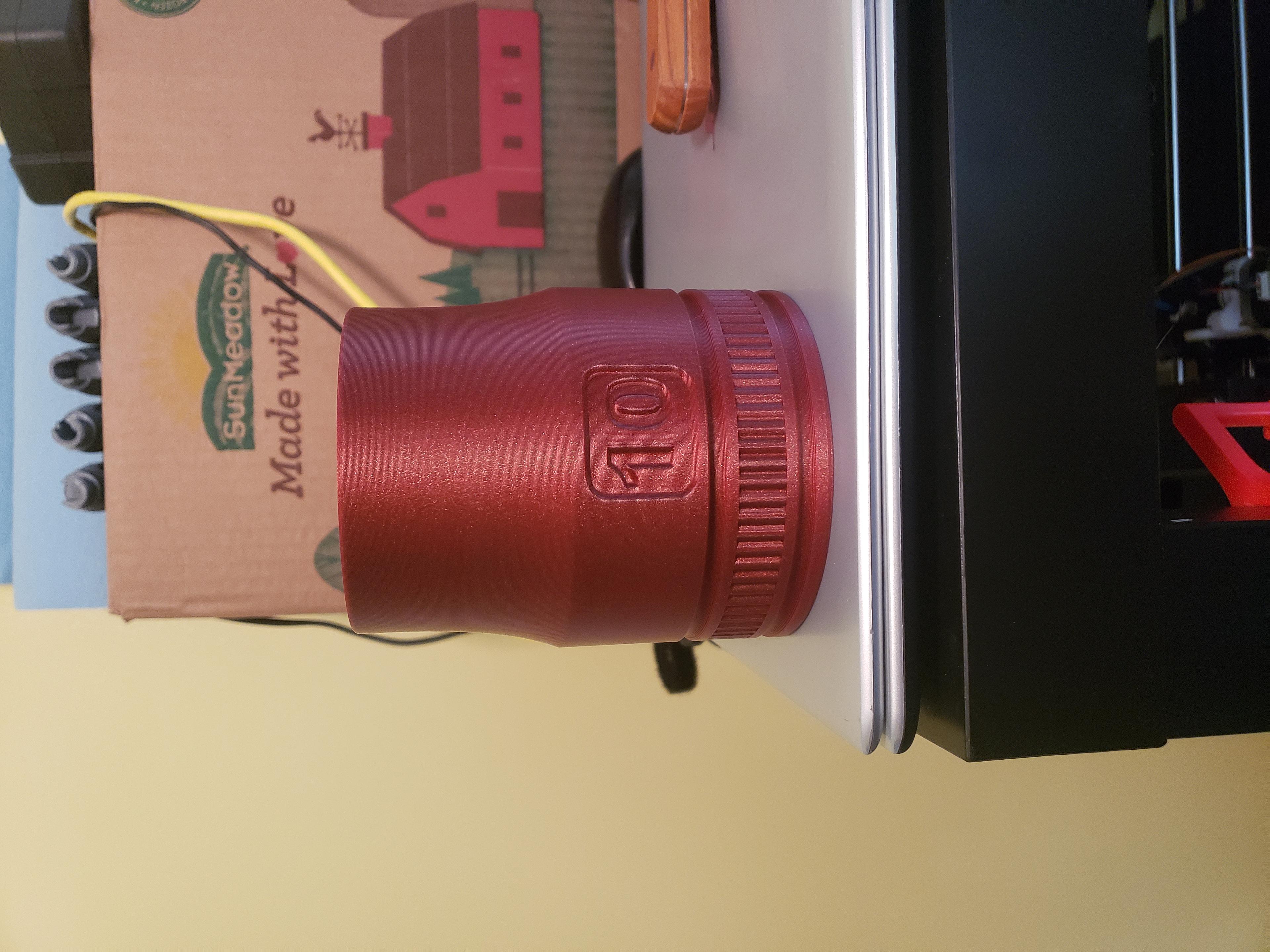 10mm Shallow Can Cups - 12oz Soda Pop Can Cups - 0.24 layer height. Eryone Galaxy Red PLA  - 3d model