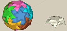 Sphere build from 12 pieces pentagonials 3d model