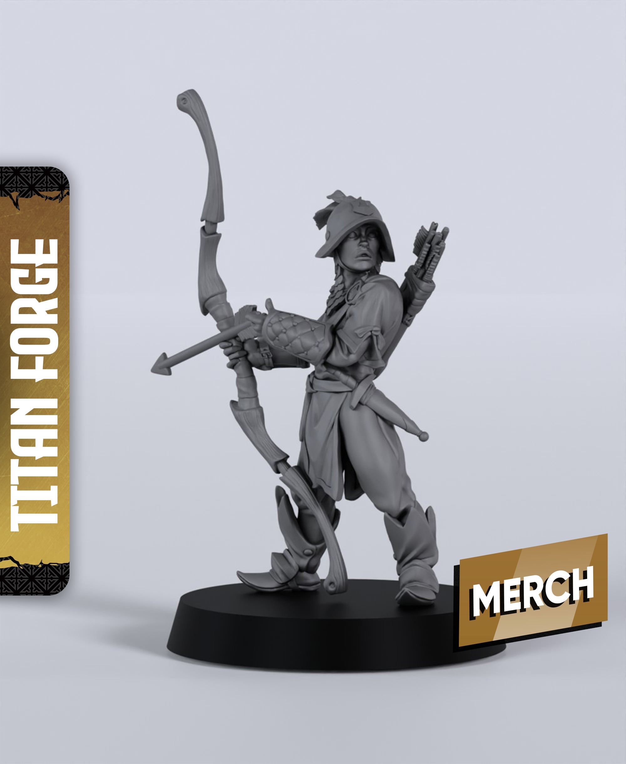 City Watch Rookie Bowman - With Free Dragon - 5e DnD Inspired for RPG and Wargamers 3d model