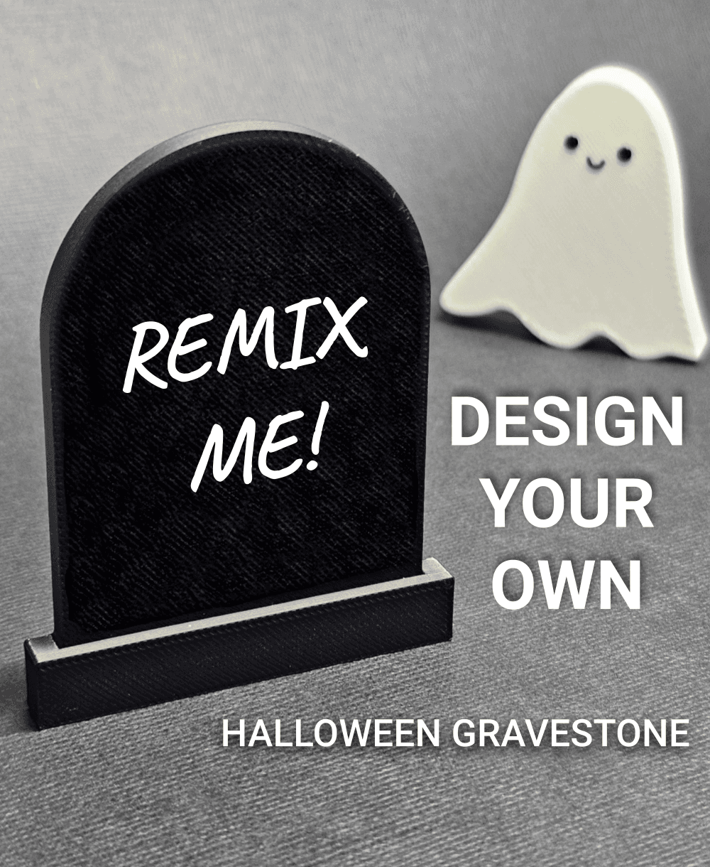REMIX ME! Blank Halloween Gravestone Template | Easy Halloween Decorations | Table Decor 3d model